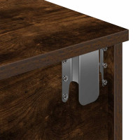 Produktbild för Vägghylla med lådor rökfärgad ek 80x31x17 cm konstruerat trä