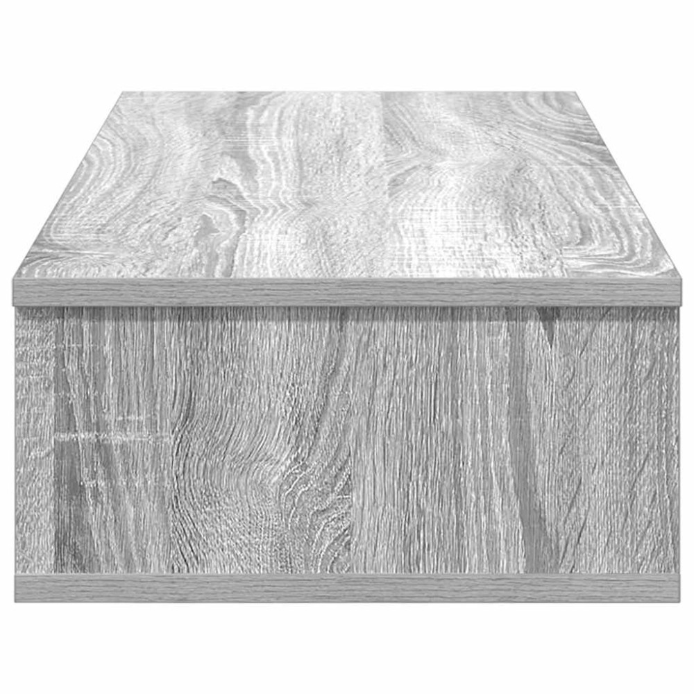 Produktbild för Vägghylla med lådor grå sonoma 80x31x17 cm konstruerat trä
