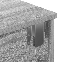Produktbild för Vägghylla med lådor grå sonoma 80x31x17 cm konstruerat trä