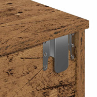 Produktbild för Vägghylla med lådor åldrat trä 80x31x17 cm konstruerat trä