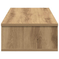 Produktbild för Vägghylla med lådor ek 80x31x17 cm konstruerat trä