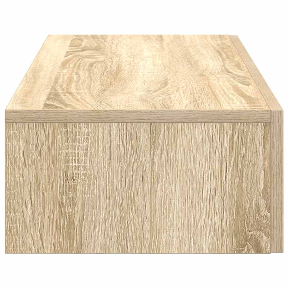 Produktbild för Vägghylla med lådor sonoma-ek 80x33x17 cm konstruerat trä