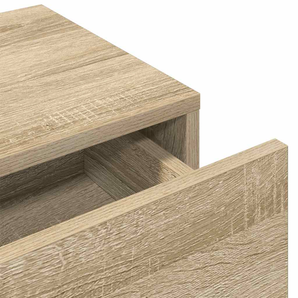 Produktbild för Vägghylla med lådor sonoma-ek 80x33x17 cm konstruerat trä