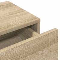 Produktbild för Vägghylla med lådor sonoma-ek 80x33x17 cm konstruerat trä
