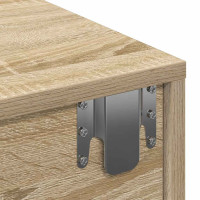 Produktbild för Vägghylla med lådor sonoma-ek 80x33x17 cm konstruerat trä
