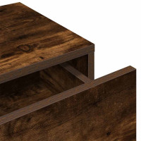 Produktbild för Vägghylla med lådor rökfärgad ek 80x33x17 cm konstruerat trä