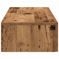 Produktbild för Vägghylla med lådor åldrat trä 80x33x17 cm konstruerat trä