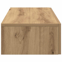 Produktbild för Vägghylla med lådor ek 80x33x17 cm konstruerat trä