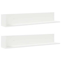 Produktbild för Vägghyllor 2 st vit 100x16,5x16,5 cm konstruerat trä