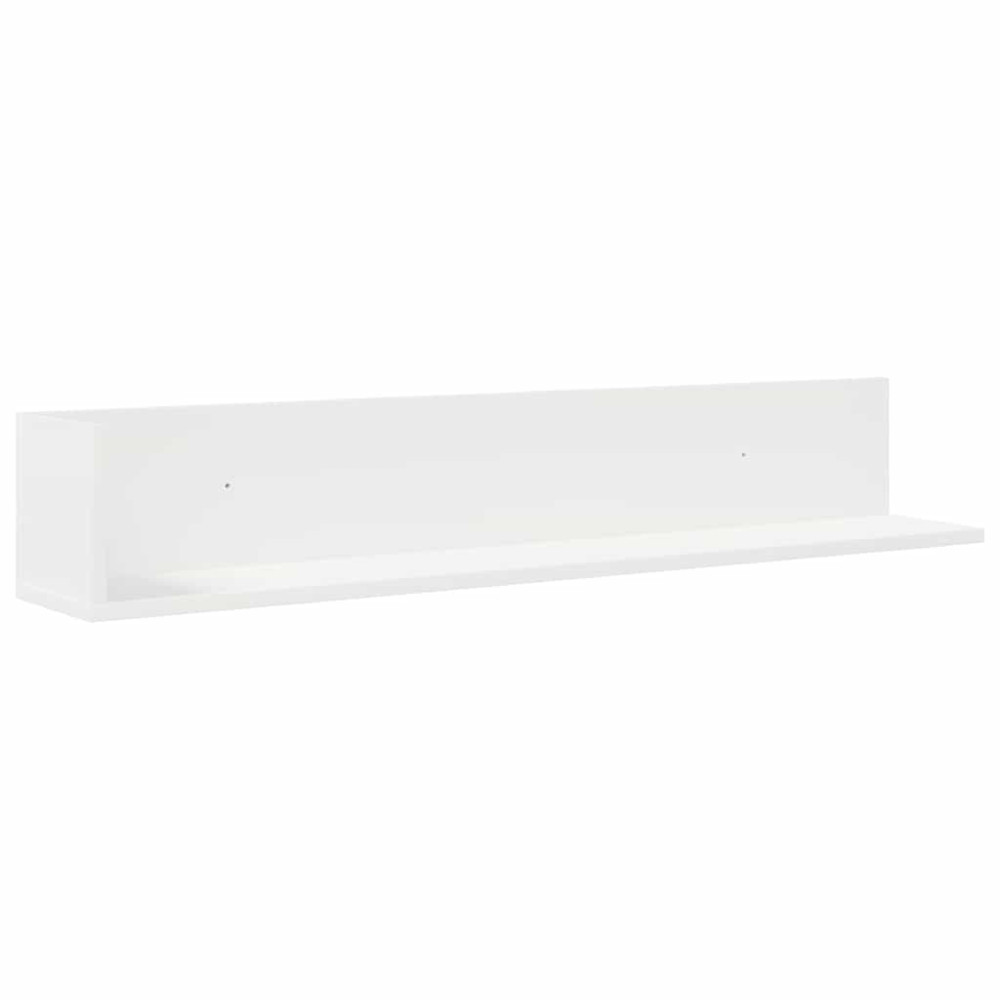 Produktbild för Vägghyllor 2 st vit 100x16,5x16,5 cm konstruerat trä