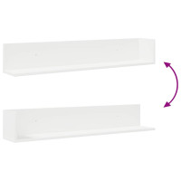 Produktbild för Vägghyllor 2 st vit 100x16,5x16,5 cm konstruerat trä