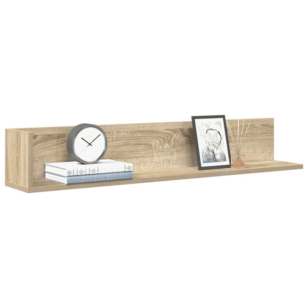 Produktbild för Vägghyllor 2 st sonoma-ek 100x16,5x16,5 cm konstruerat trä