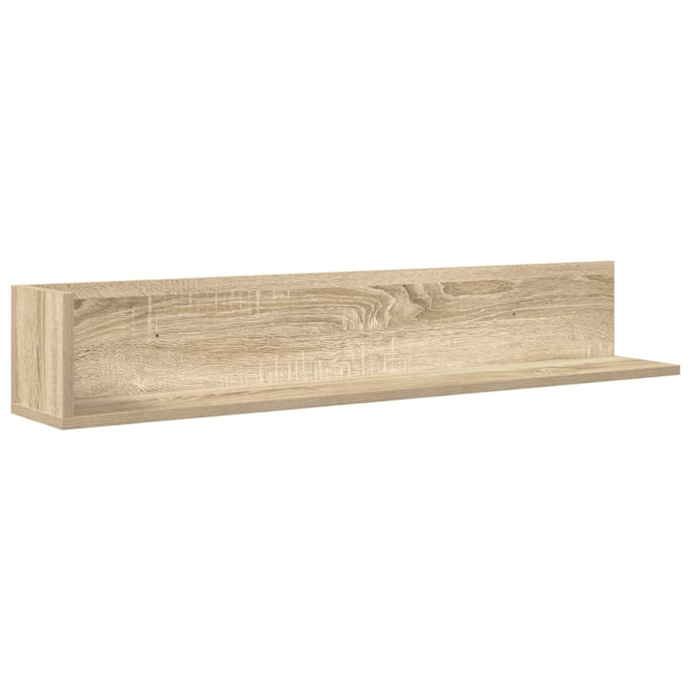 Produktbild för Vägghyllor 2 st sonoma-ek 100x16,5x16,5 cm konstruerat trä
