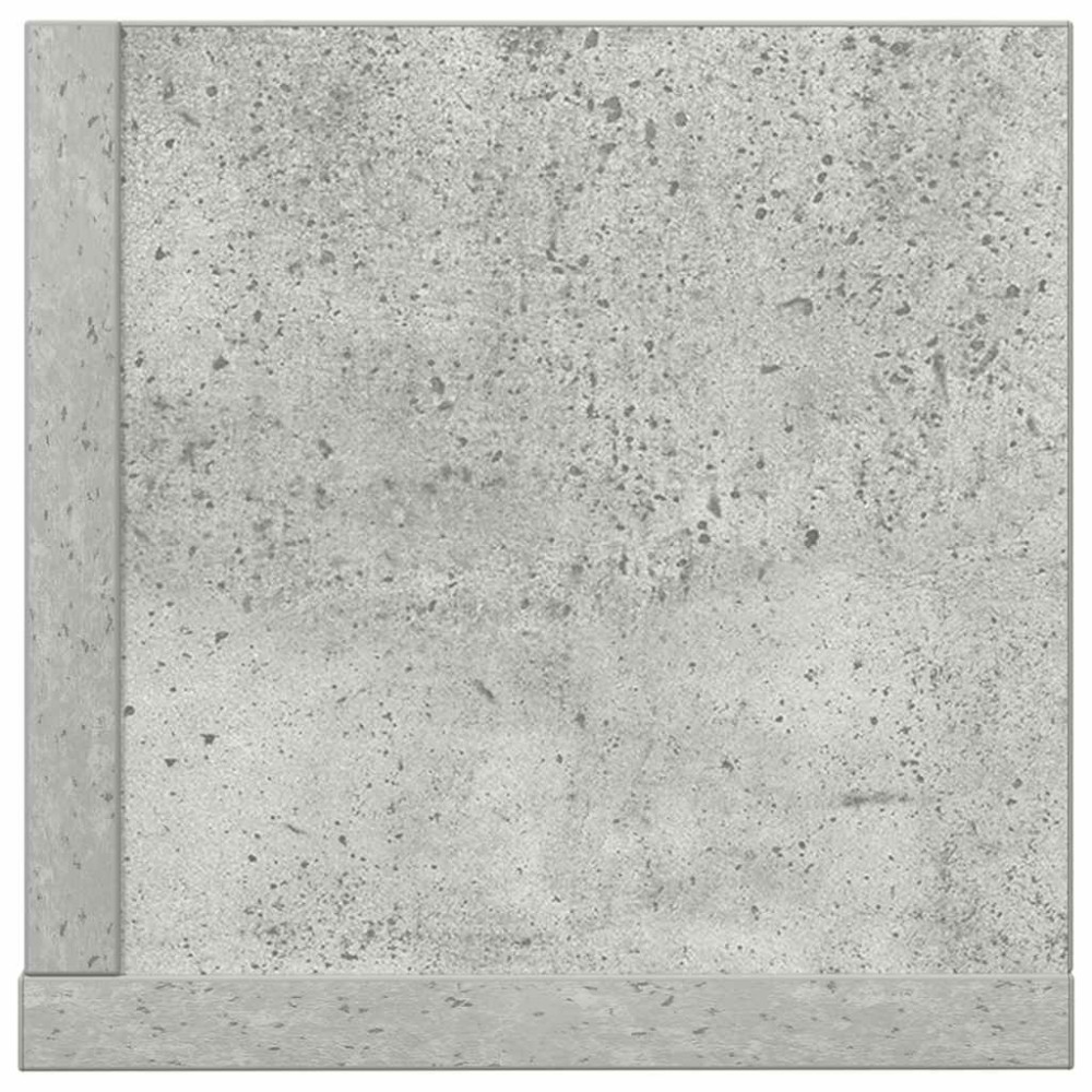 Produktbild för Vägghyllor 2 st betonggrå 100x16,5x16,5 cm konstruerat trä