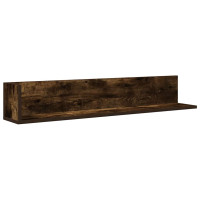 Produktbild för Vägghyllor 2 st rökfärgad ek 100x16,5x16,5 cm konstruerat trä