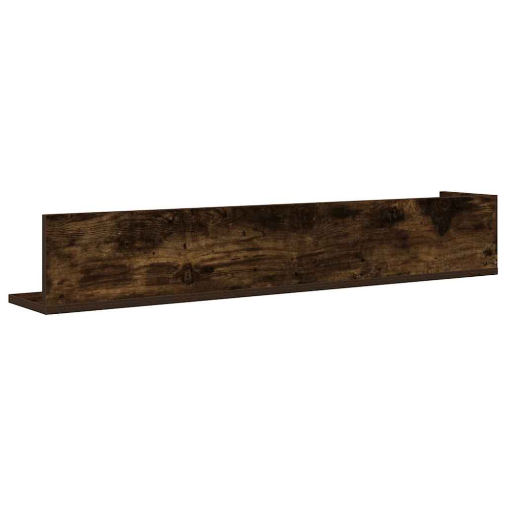 Produktbild för Vägghyllor 2 st rökfärgad ek 100x16,5x16,5 cm konstruerat trä