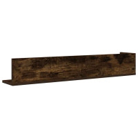 Produktbild för Vägghyllor 2 st rökfärgad ek 100x16,5x16,5 cm konstruerat trä
