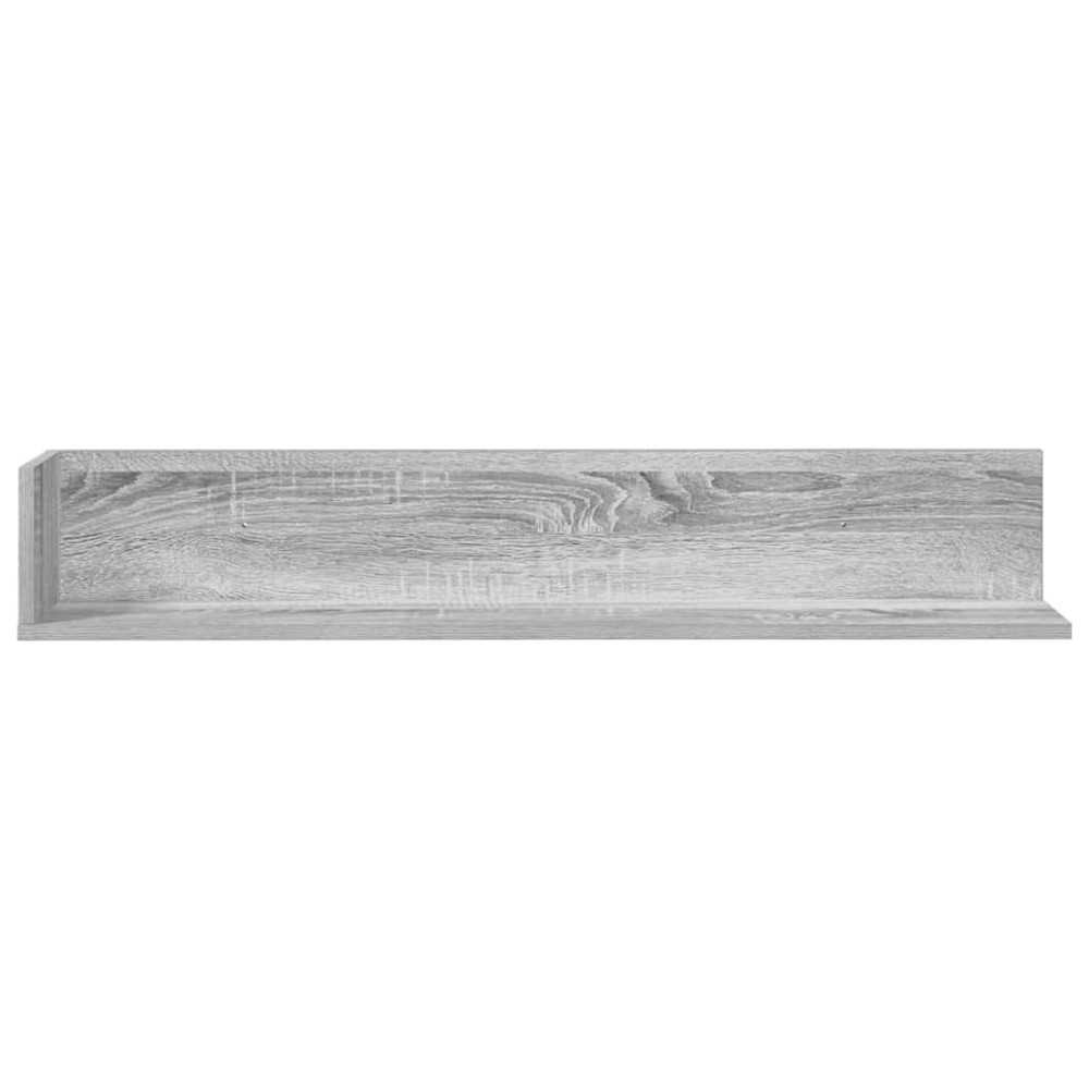 Produktbild för Vägghyllor 2 st grå sonoma 100x16,5x16,5 cm konstruerat trä