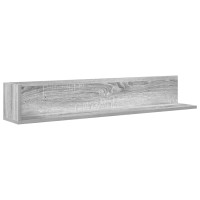 Produktbild för Vägghyllor 2 st grå sonoma 100x16,5x16,5 cm konstruerat trä