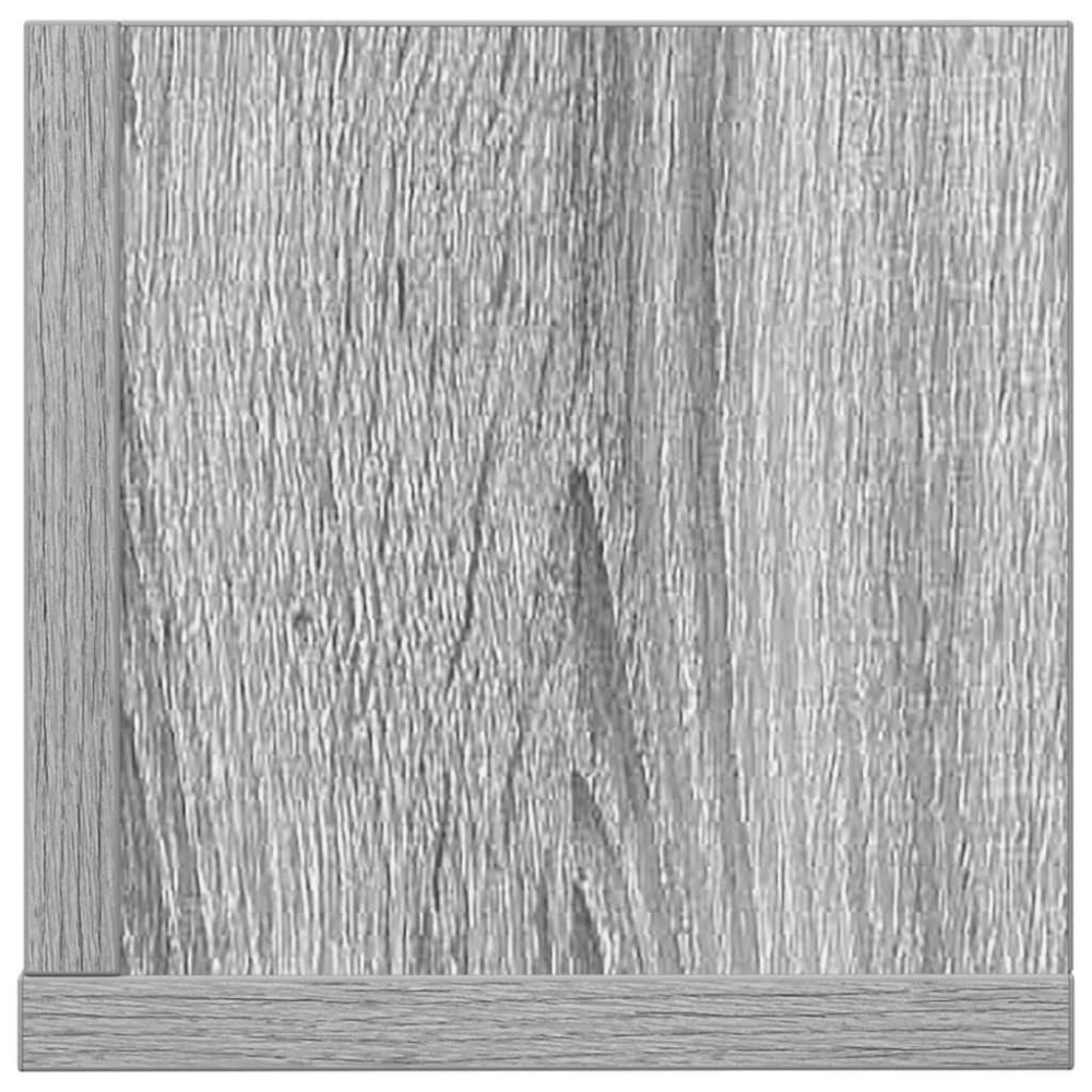 Produktbild för Vägghyllor 2 st grå sonoma 100x16,5x16,5 cm konstruerat trä