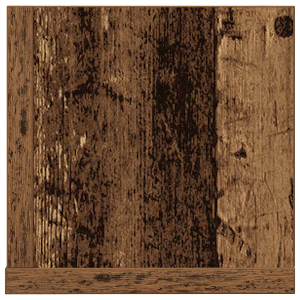 Produktbild för Vägghyllor 2 st åldrat trä 100x16,5x16,5 cm konstruerat trä