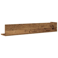 Produktbild för Vägghyllor 2 st åldrat trä 100x16,5x16,5 cm konstruerat trä