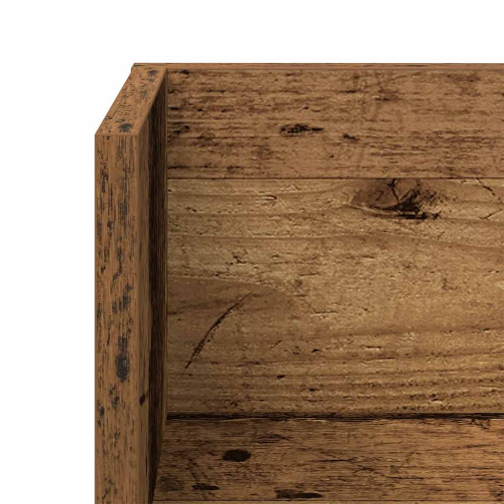 Produktbild för Vägghyllor 2 st åldrat trä 100x16,5x16,5 cm konstruerat trä