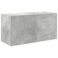 Produktbild för Väggskåp för badrum betonggrå 60x25x30 cm konstruerat trä