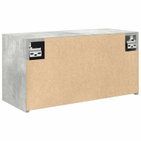 Produktbild för Väggskåp för badrum betonggrå 60x25x30 cm konstruerat trä