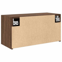 Produktbild för Väggskåp för badrum brun ek 60x25x30 cm konstruerat trä