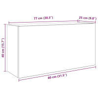 Produktbild för Väggskåp för badrum vit 80x25x40 cm konstruerat trä