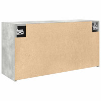 Produktbild för Väggskåp för badrum betonggrå 80x25x40 cm konstruerat trä