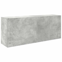 Produktbild för Väggskåp för badrum betonggrå 100x25x40 cm konstruerat trä