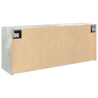 Produktbild för Väggskåp för badrum betonggrå 100x25x40 cm konstruerat trä