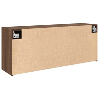 Produktbild för Väggskåp för badrum brun ek 100x25x40 cm konstruerat trä