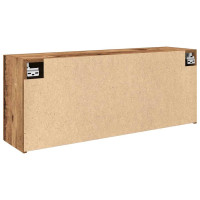 Produktbild för Väggskåp för badrum åldrat trä 100x25x40 cm konstruerat trä