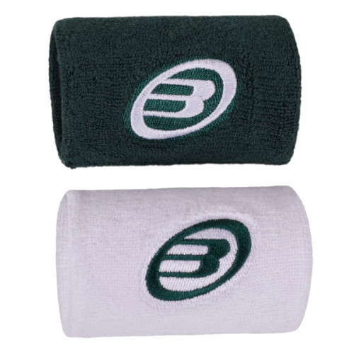 Bullpadel Bullpadel Wide Wristband White Green 2-pack