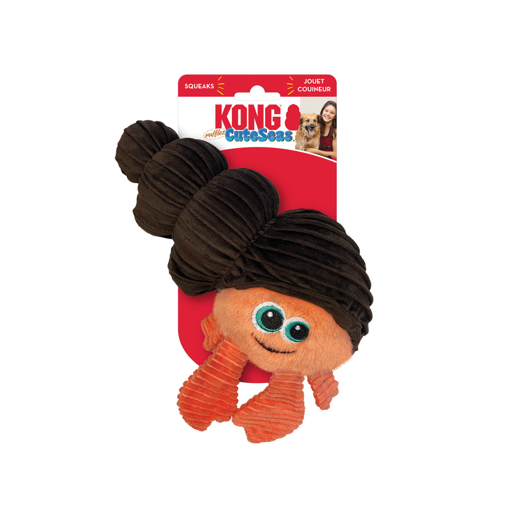Produktbild för Hundleksak Cute Seas Rufflez Hermit Crab Sm/Md KONG 26x19x8,2 cm