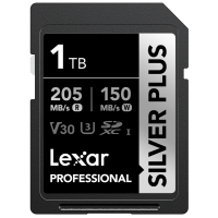 Produktbild för Lexar SDXC Professional SILVER Plus 1066x UHS-I/U3/A2/4K R205/W150 (V30) 1TB