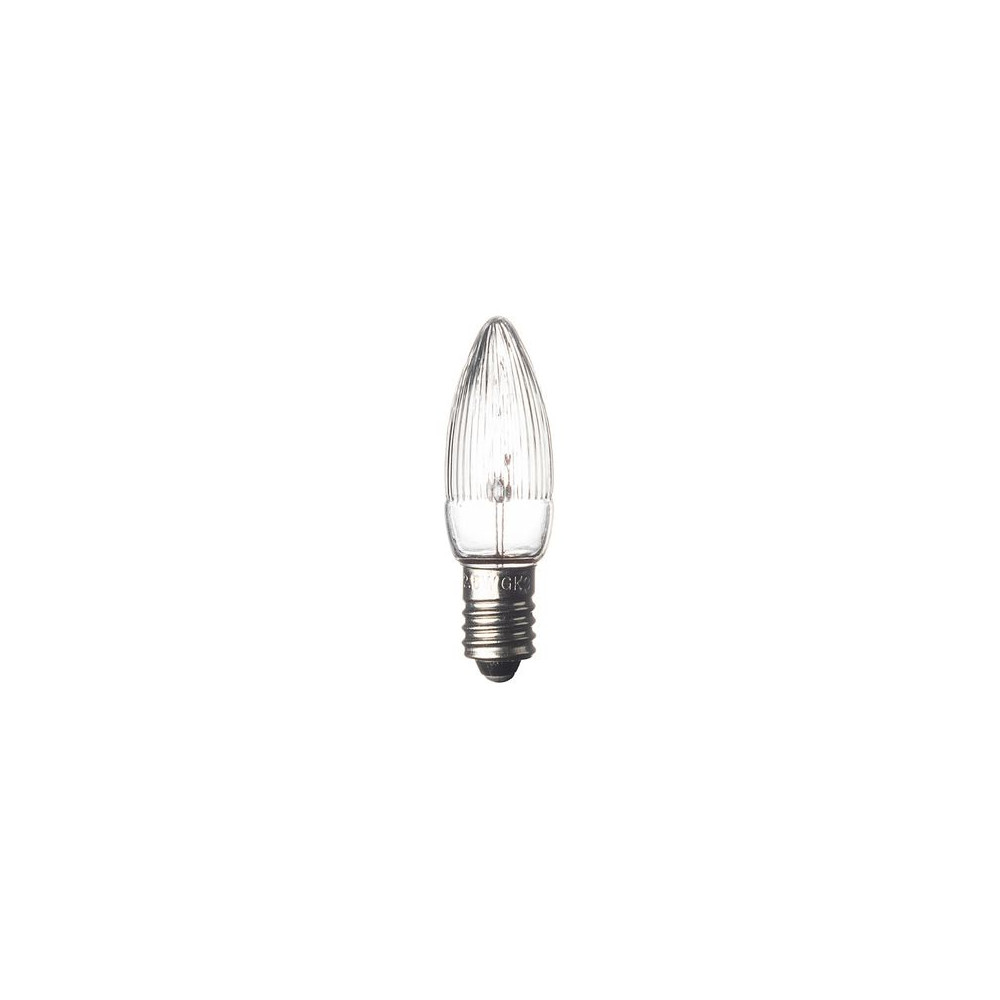 Produktbild för Reservlampa E10 14V 3W klar 3-pack