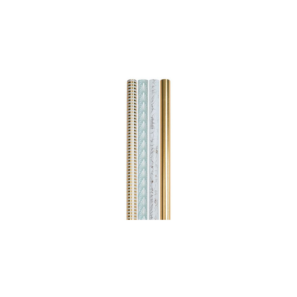 Produktbild för Presentpapper metallic mix 70cmx2m