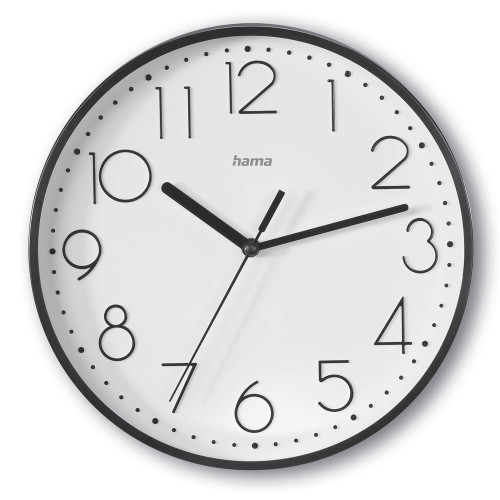 Hama Wall Clock Salina Diameter 22 cm Black