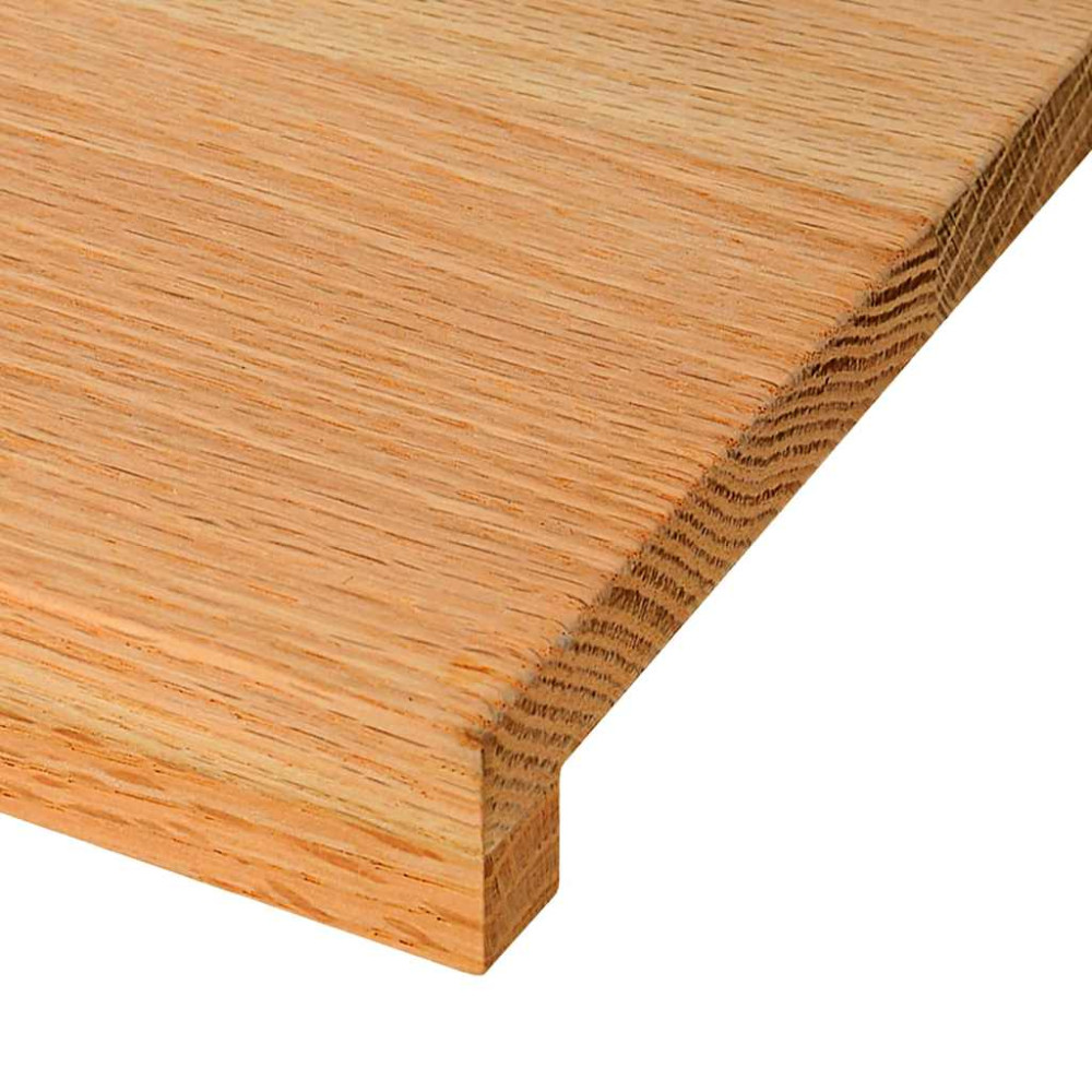 Produktbild för Trappstegsmattor 8 pcs ljusbrun 90x30x2 cm massiv ek