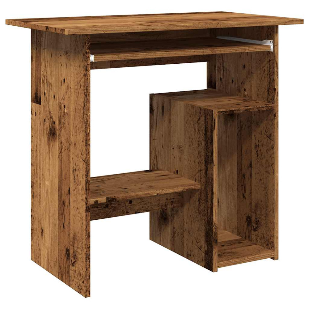Produktbild för Skrivbord åldrat trä 80x45x74 cm konstruerat trä