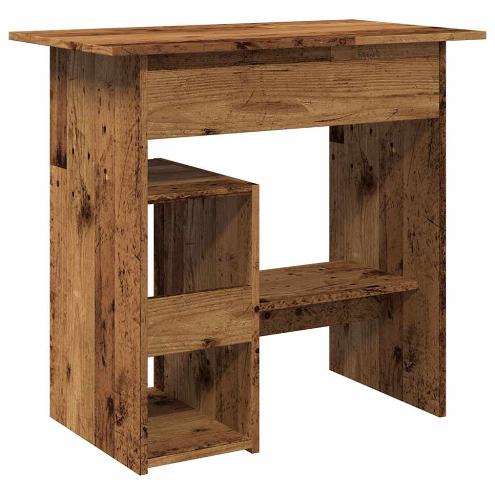 Produktbild för Skrivbord åldrat trä 80x45x74 cm konstruerat trä