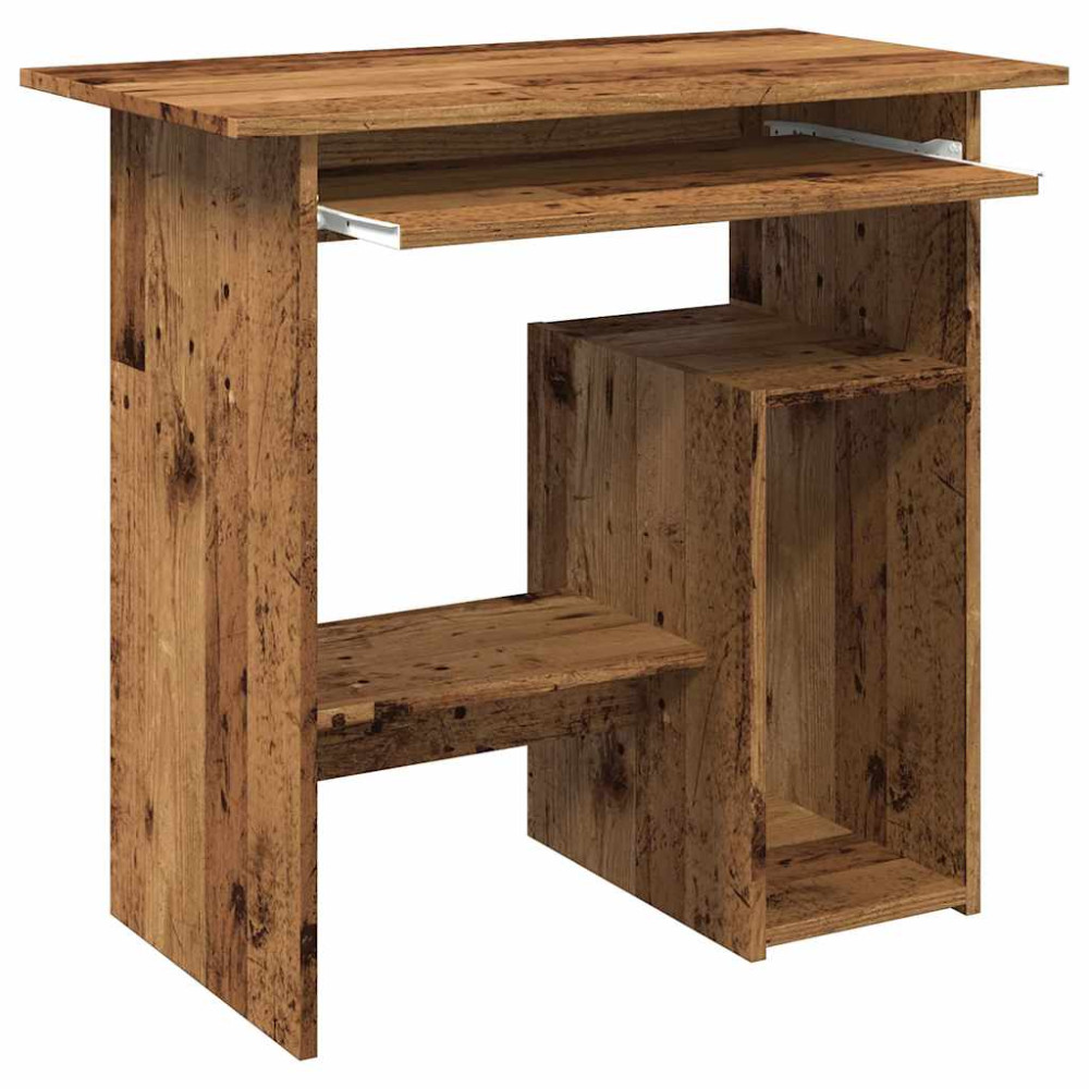 Produktbild för Skrivbord åldrat trä 80x45x74 cm konstruerat trä