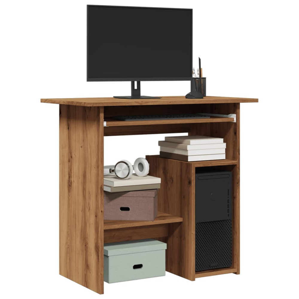 Produktbild för Skrivbord artisan ek 80x45x74 cm konstruerat trä