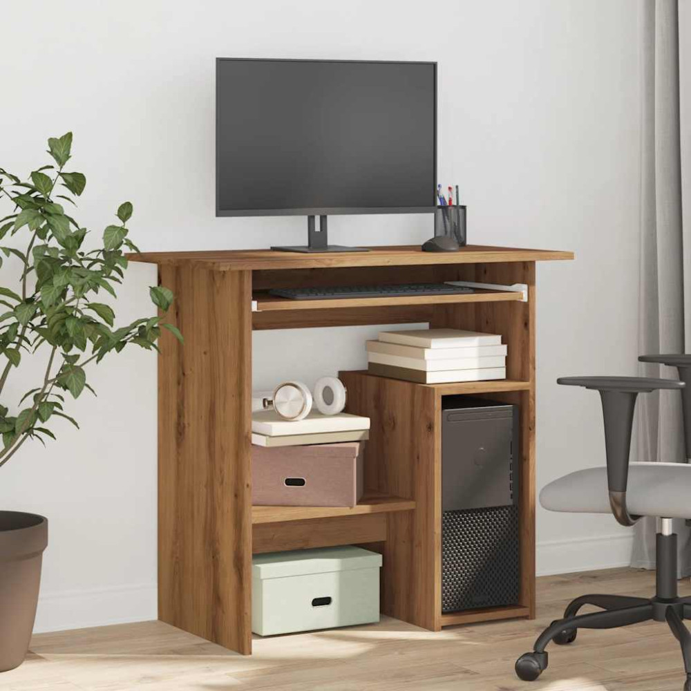Produktbild för Skrivbord artisan ek 80x45x74 cm konstruerat trä