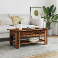 Produktbild för Soffbord åldrat trä 102x55x42 cm konstruerat trä