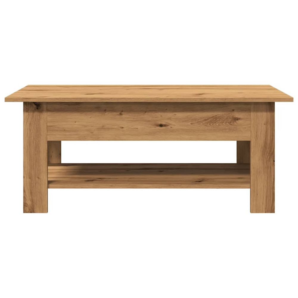 Produktbild för Soffbord artisan ek 102x55x42 cm konstruerat trä